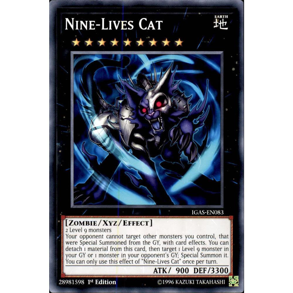 Nine Lives Cat IGAS EN083 Yu Gi Oh Card