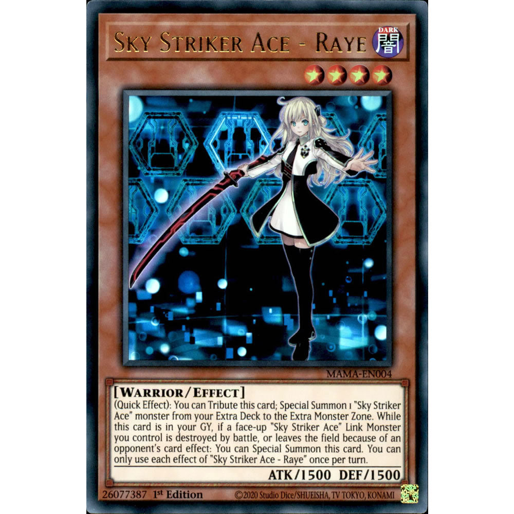 Sky Striker Ace - Raye MAMA-EN004 Yu-Gi-Oh! Card