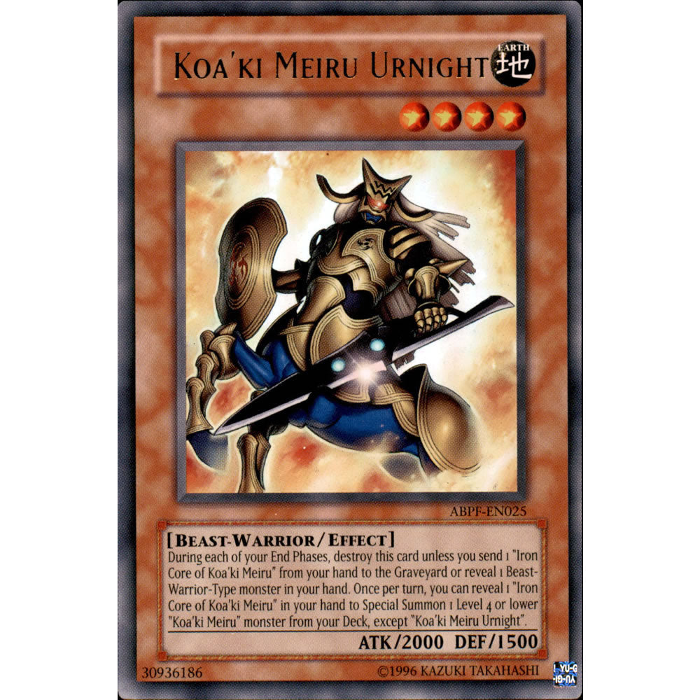 Koaki Meiru Urnight ABPF-EN025 Yu-Gi-Oh! Card from the Absolute Powerforce Set