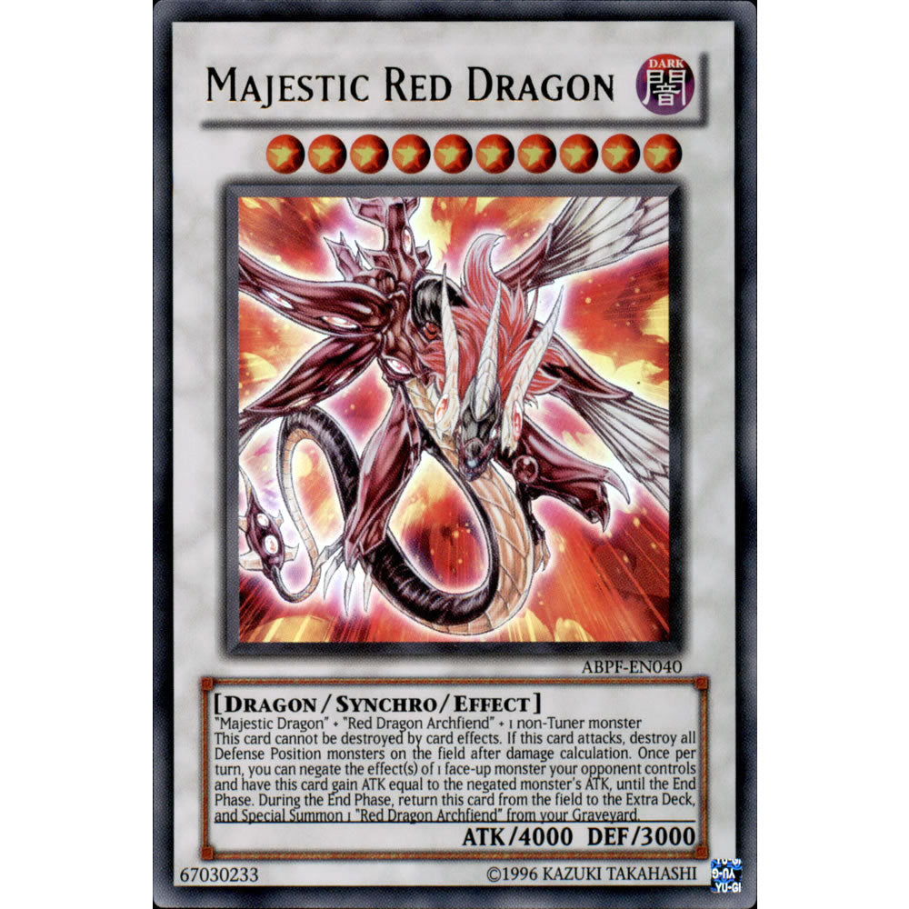 Yu-Gi-Oh! Majestic Red Dragon By top Konami