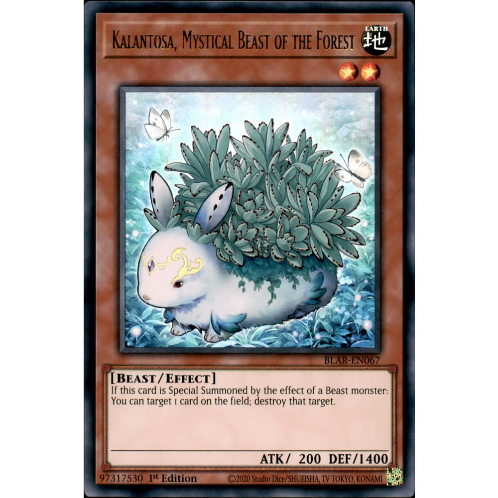 Kalantosa, Mystical Beast of the Forest BLAR-EN067 Yu-Gi-Oh! Card from the Battles of Legend: Armageddon Set