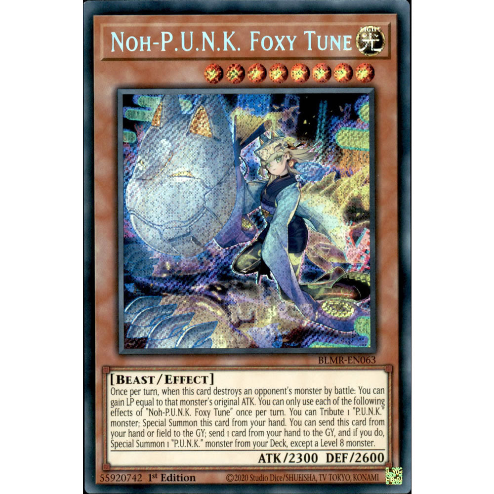 Noh-P.U.N.K. Foxy Tune BLMR-EN063 Yu-Gi-Oh! Card from the Battles of Legend: Monstrous Revenge Set