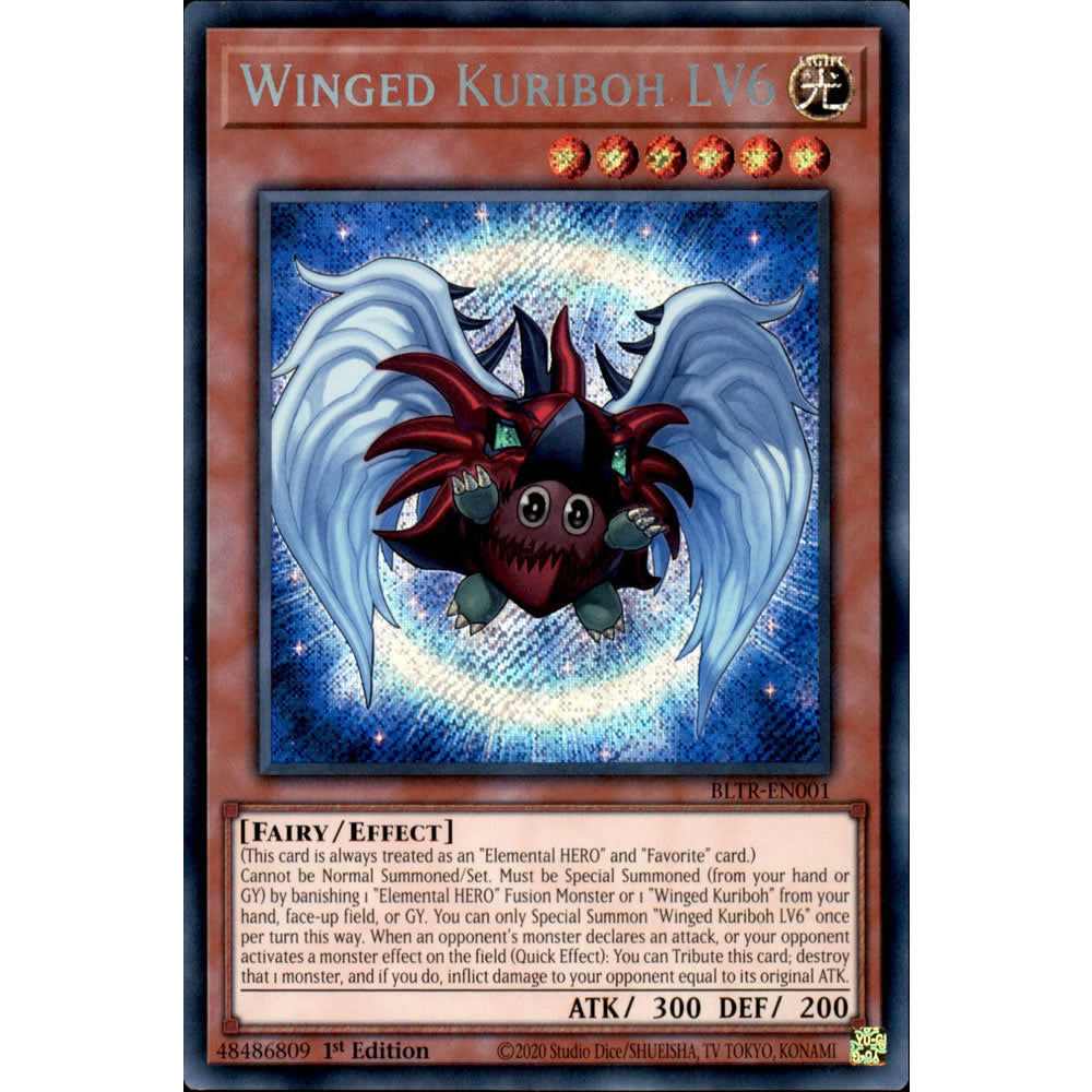 Winged Kuriboh LV6 BLTR-EN001 Yu-Gi-Oh! Card from the Battles of Legend: Terminal Revenge Set