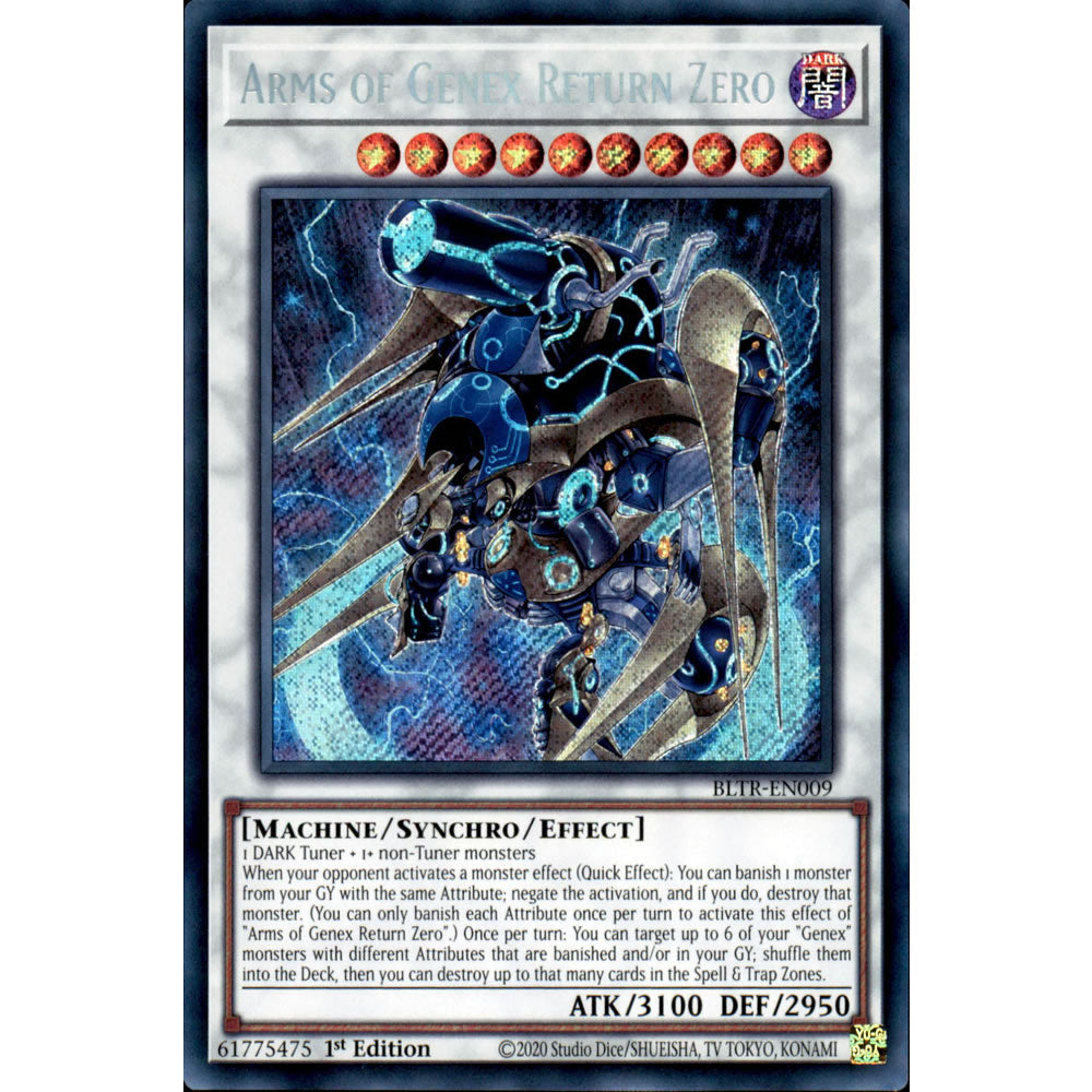 Arms of Genex Return Zero BLTR-EN009 Yu-Gi-Oh! Card from the Battles of Legend: Terminal Revenge Set