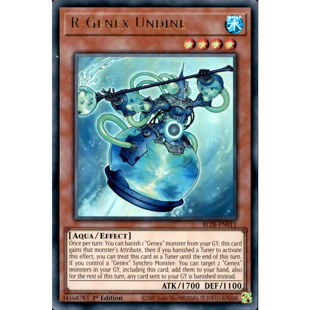 R-Genex Undine BLTR-EN011 Yu-Gi-Oh! Card from the Battles of Legend: Terminal Revenge Set