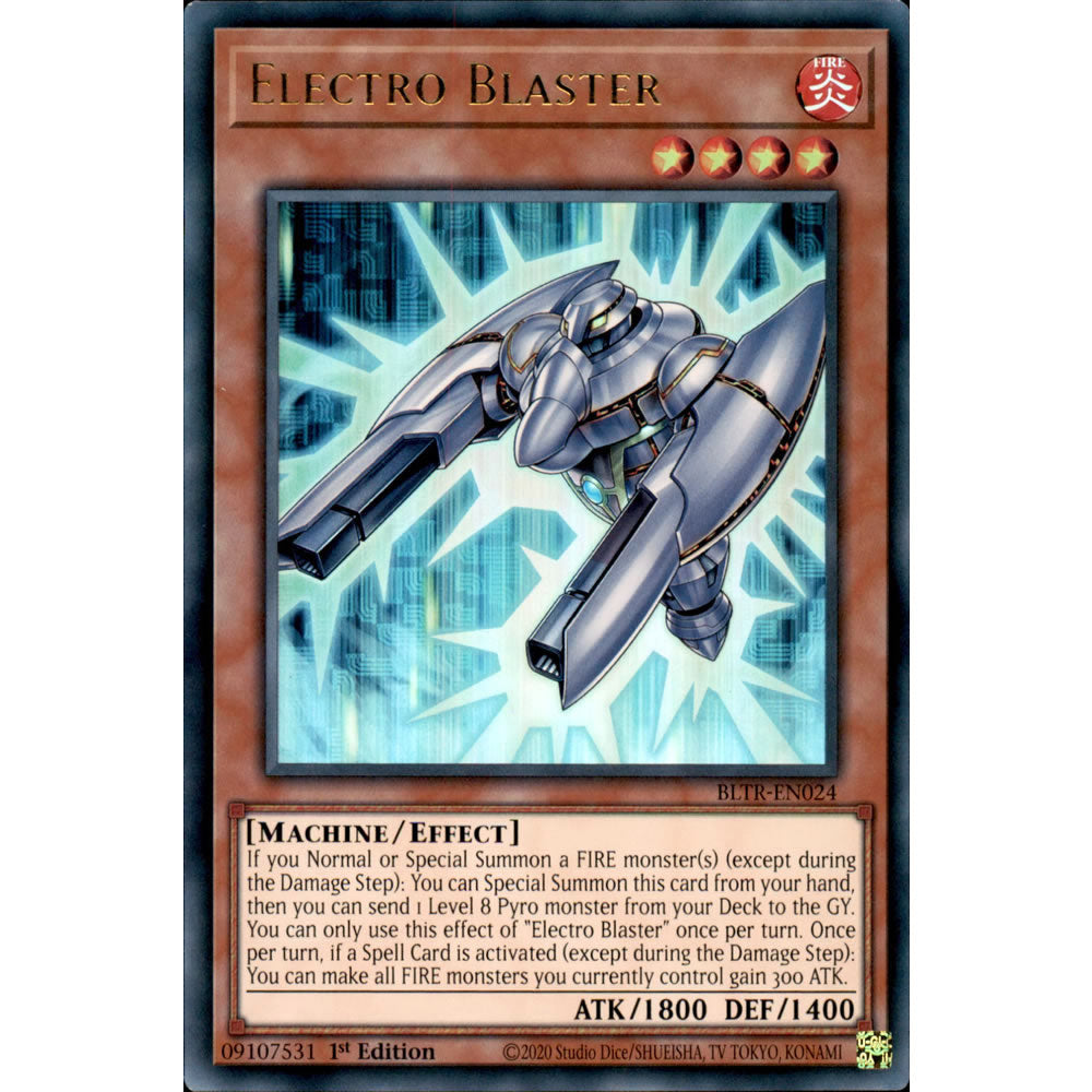 Electro Blaster BLTR-EN024 Yu-Gi-Oh! Card from the Battles of Legend: Terminal Revenge Set