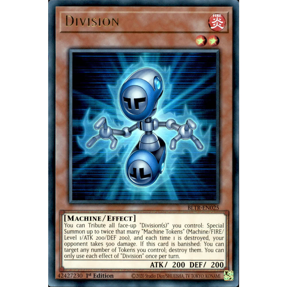 Division BLTR-EN025 Yu-Gi-Oh! Card from the Battles of Legend: Terminal Revenge Set