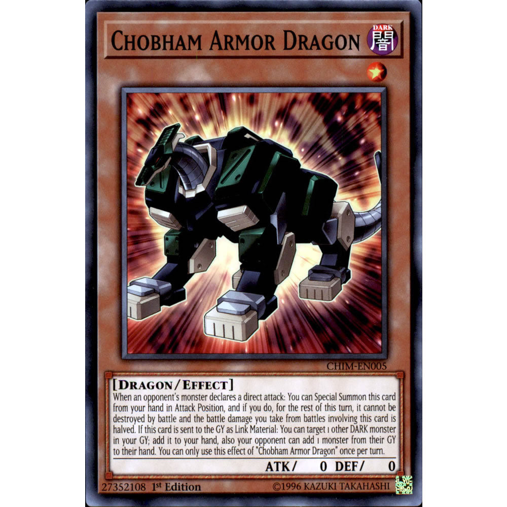 Chobham Armor Dragon CHIM-EN005 Yu-Gi-Oh! Card from the Chaos Impact Set