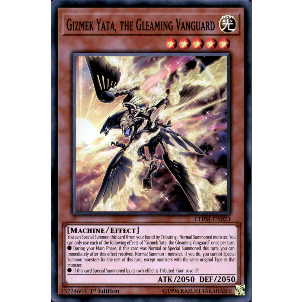 Gizmek Yata, the Gleaming Vanguard CHIM-EN023 Yu-Gi-Oh! Card from the Chaos Impact Set