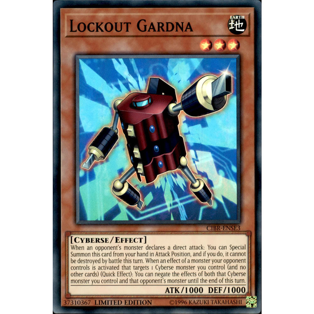 Lockout Gardna CIBR-ENSE3 Yu-Gi-Oh! Card from the Circuit Break Special Edition Set