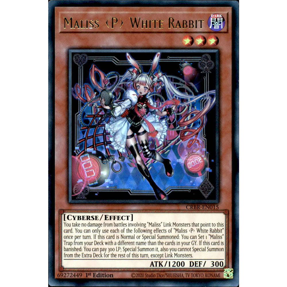 Maliss <P> White Rabbit CRBR-EN015 Yu-Gi-Oh! Card from the Crossover Breakers Set