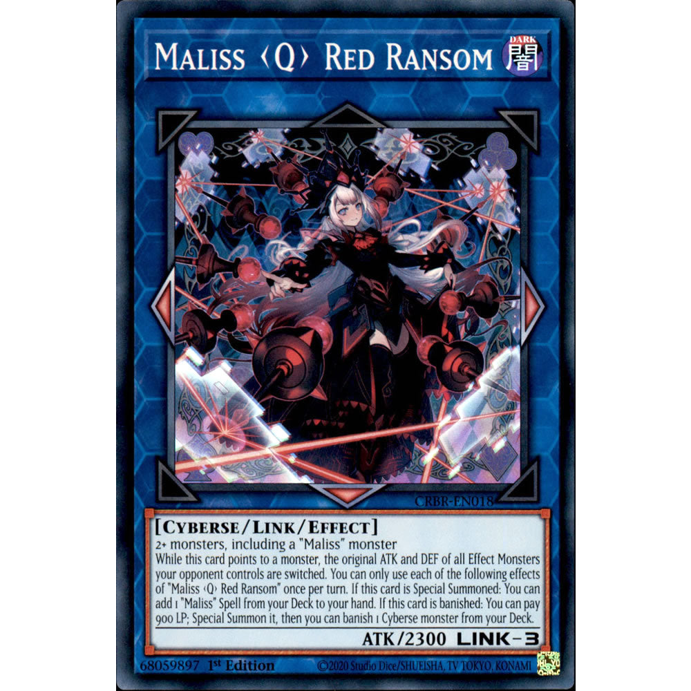 Maliss <Q> Red Ransom CRBR-EN018 Yu-Gi-Oh! Card from the Crossover Breakers Set