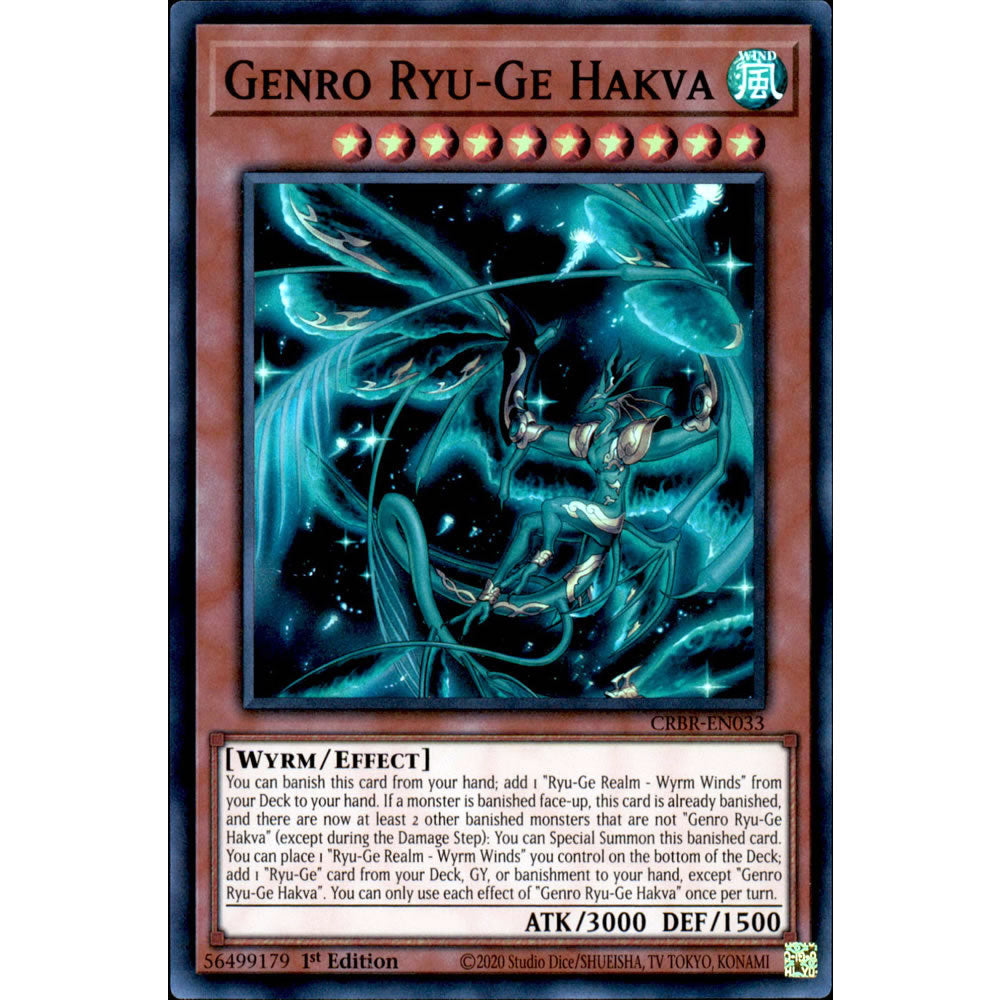 Genro Ryu-Ge Hakva CRBR-EN033 Yu-Gi-Oh! Card from the Crossover Breakers Set