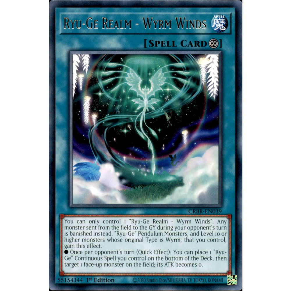 Ryu-Ge Realm - Wyrm Winds CRBR-EN039 Yu-Gi-Oh! Card from the Crossover Breakers Set