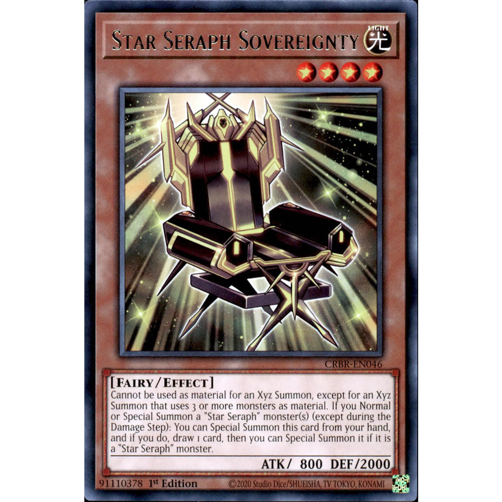 Star Seraph Sovereignty CRBR-EN046 Yu-Gi-Oh! Card from the Crossover Breakers Set