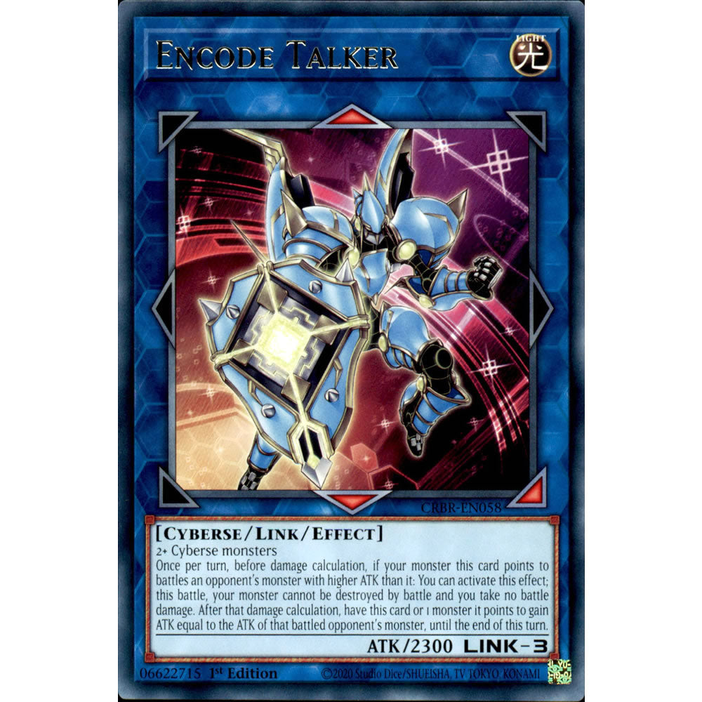 Encode Talker CRBR-EN058 Yu-Gi-Oh! Card from the Crossover Breakers Set