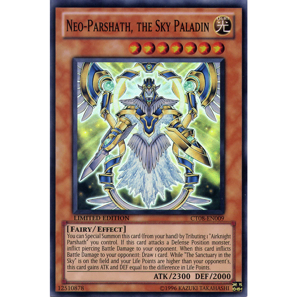 Neo-Parshath, The Sky Paladin CT08-EN009 Yu-Gi-Oh! Card from the Collector Tin 2011 Promo Set