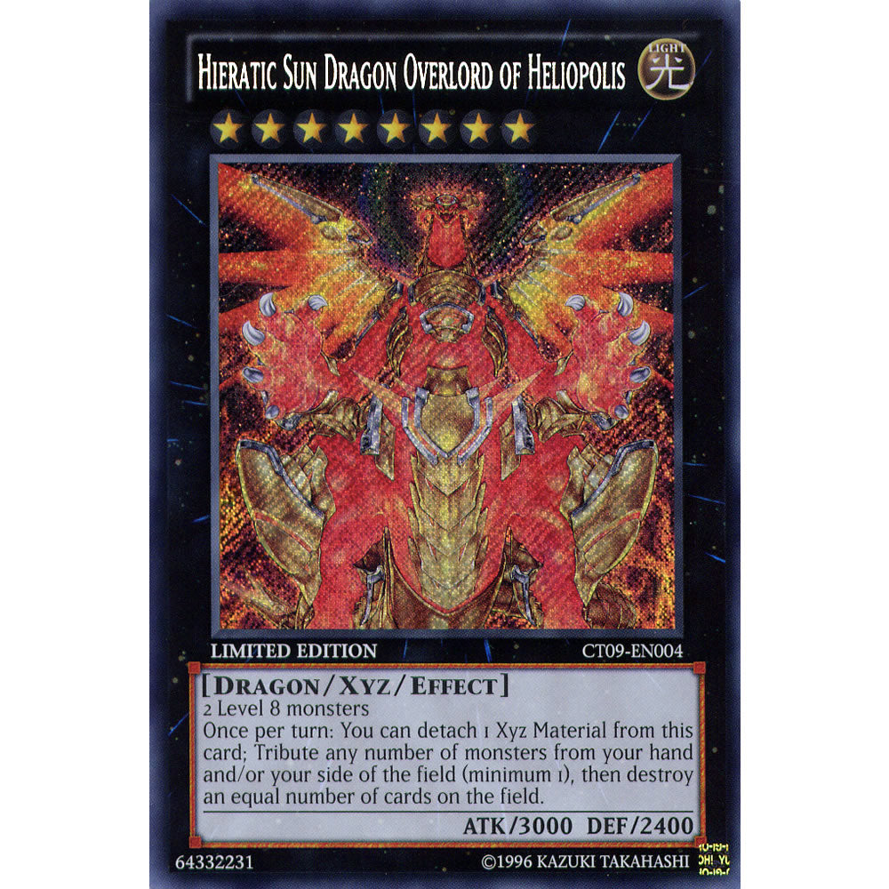 Hieratic Sun Dragon Overlord of Heliopolis CT09-EN004 Yu-Gi-Oh! Card from the Collector Tin 2012 Promo Set