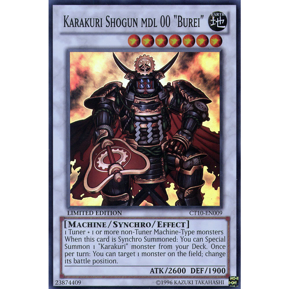 Karakuri Shogun MDL 00 "Burei" CT10-EN009 Yu-Gi-Oh! Card from the Collector Tin 2013 Promo Set