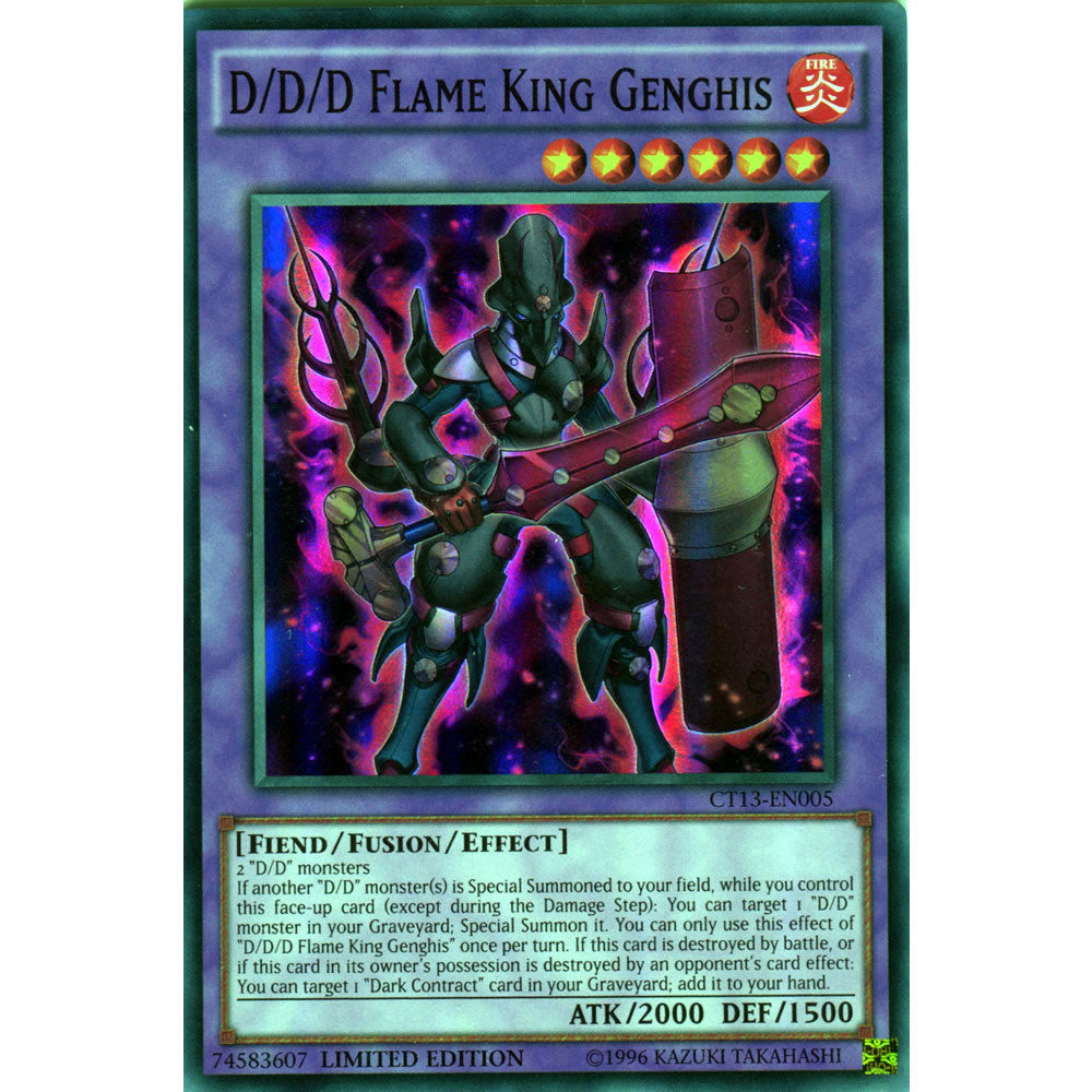 D/D/D Flame King Genghis CT13-EN005 Yu-Gi-Oh! Card from the Mega-Tin 2016 Promo Set