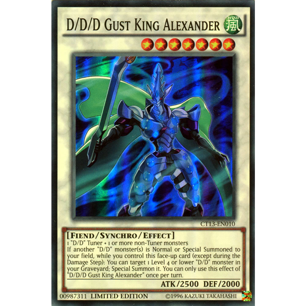 D/D/D Gust King Alexander CT13-EN010 Yu-Gi-Oh! Card from the Mega-Tin 2016 Promo Set