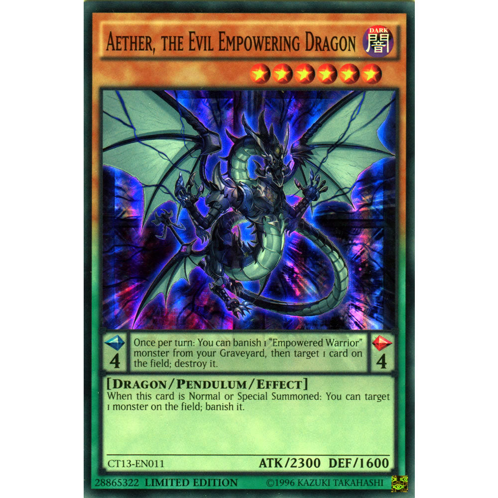 Aether, the Evil Empowering Dragon CT13-EN011 Yu-Gi-Oh! Card from the Mega-Tin 2016 Promo Set