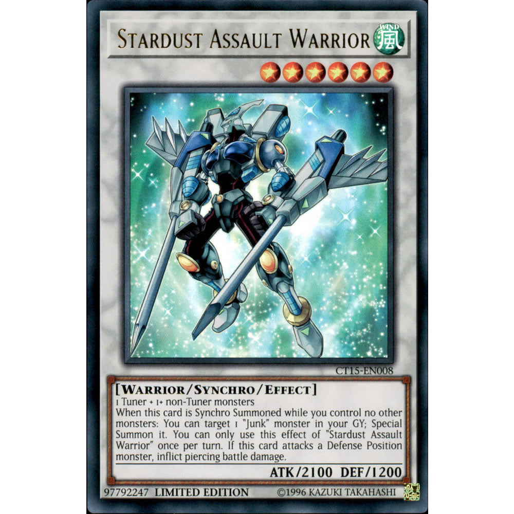 Stardust Assault Warrior CT15-EN008 Yu-Gi-Oh! Card from the Mega-Tin 2018 Promo Set