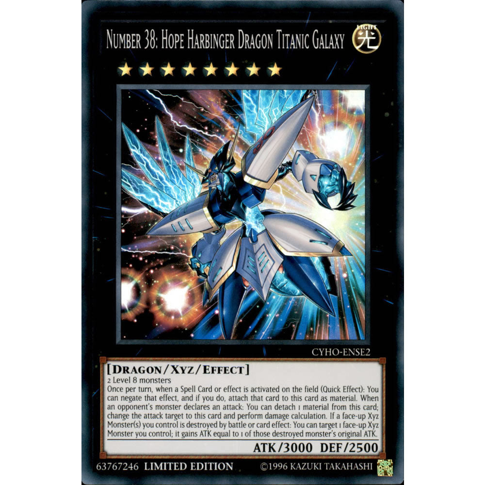 Number 38: Hope Harbinger Dragon Titanic Galaxy CYHO-ENSE2 Yu-Gi-Oh! Card from the Cybernetic Horizon Special Edition Set