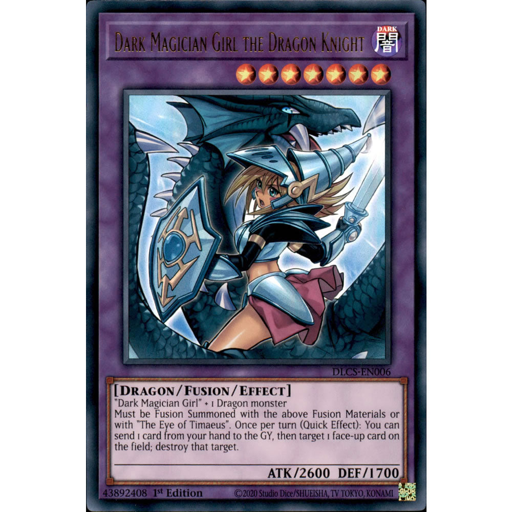 Dark Magician Girl the Dragon Knight (Alternate Art) DLCS-EN006 Yu-Gi-Oh! Card from the Dragons of Legend: The Complete Series Set