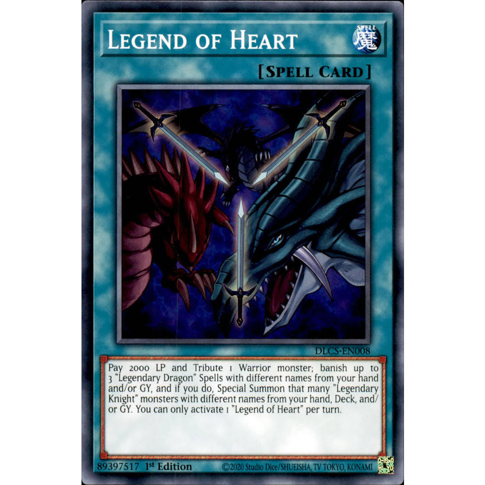 Legend of Heart DLCS-EN008 Yu-Gi-Oh! Card from the Dragons of Legend: The Complete Series Set