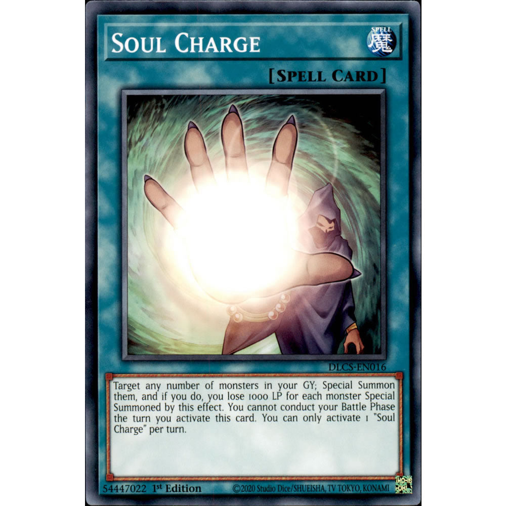 Soul Charge DLCS-EN016 Yu-Gi-Oh! Card from the Dragons of Legend: The Complete Series Set