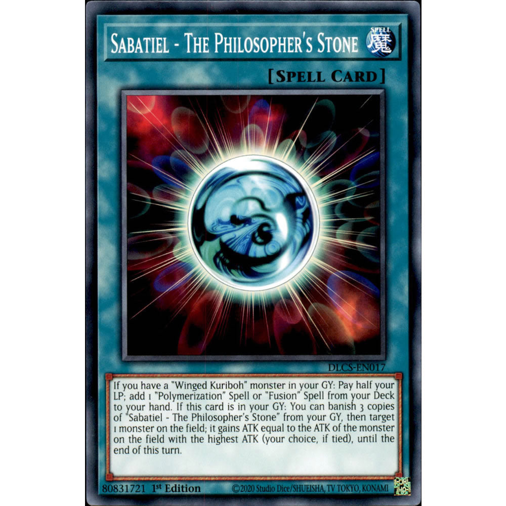 Sabatiel - The Philosopher's Stone DLCS-EN017 Yu-Gi-Oh! Card from the Dragons of Legend: The Complete Series Set