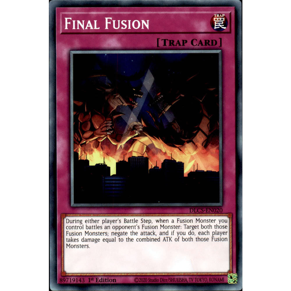 Final Fusion DLCS-EN020 Yu-Gi-Oh! Card from the Dragons of Legend: The Complete Series Set