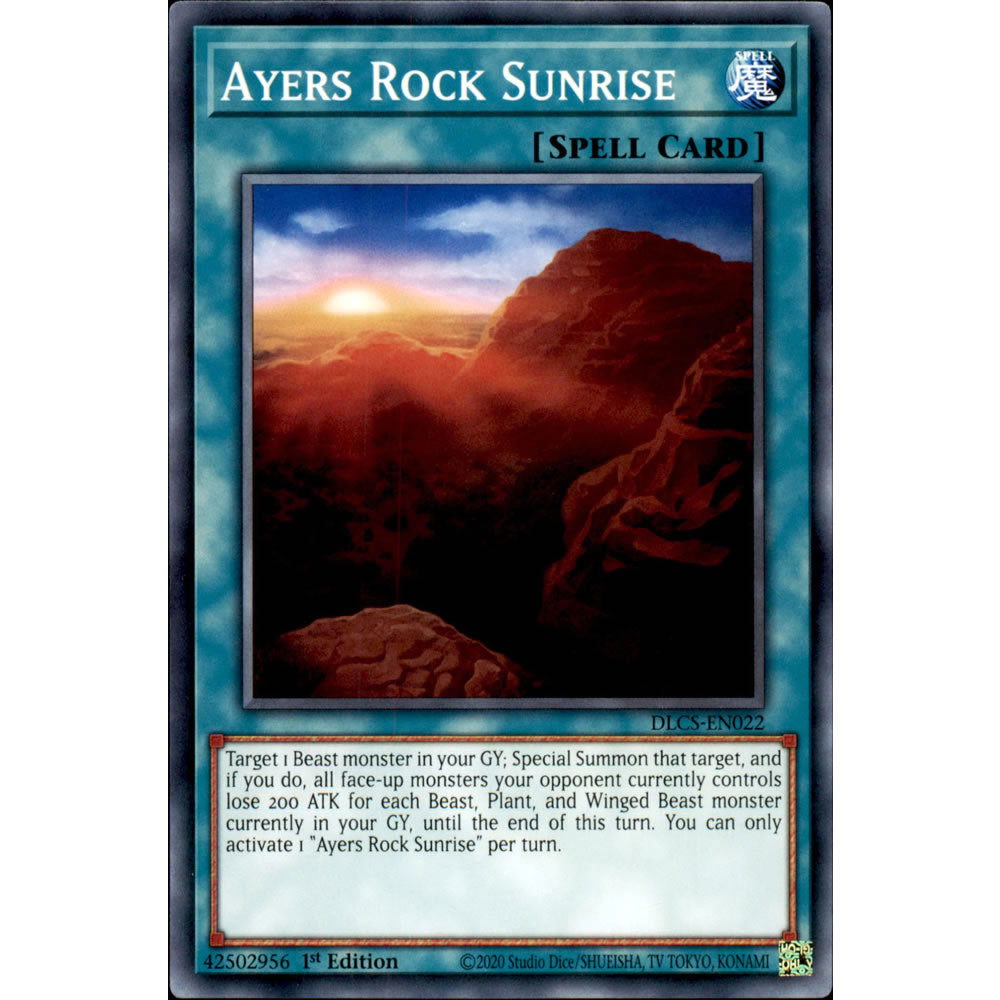 Ayers Rock Sunrise DLCS-EN022 Yu-Gi-Oh! Card from the Dragons of Legend: The Complete Series Set