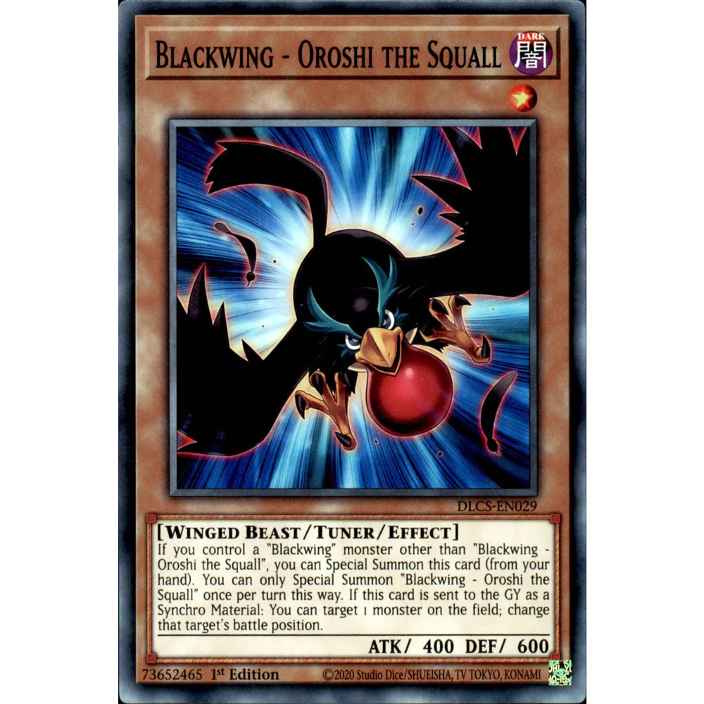 Blackwing - Oroshi the Squall DLCS-EN029 Yu-Gi-Oh! Card from the Dragons of Legend: The Complete Series Set