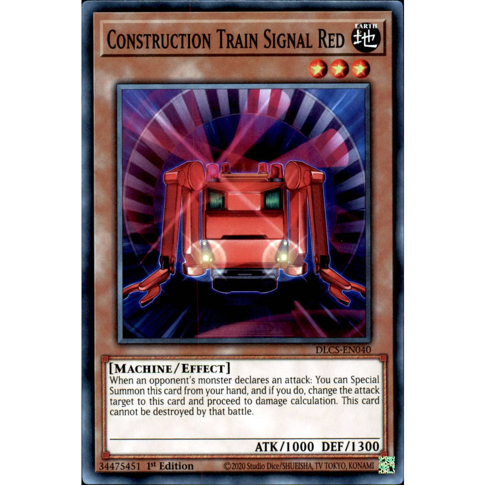 Construction Train Signal Red DLCS-EN040 Yu-Gi-Oh! Card from the Dragons of Legend: The Complete Series Set