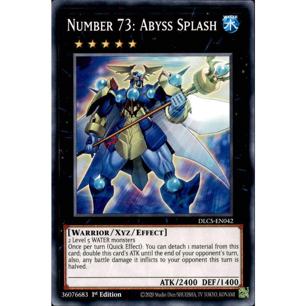 Number 73: Abyss Splash DLCS-EN042 Yu-Gi-Oh! Card from the Dragons of Legend: The Complete Series Set