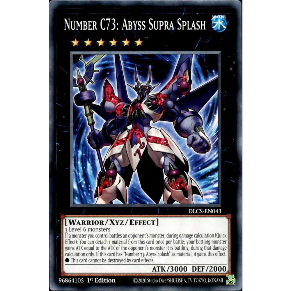 Number C73: Abyss Supra Splash DLCS-EN043 Yu-Gi-Oh! Card from the Dragons of Legend: The Complete Series Set