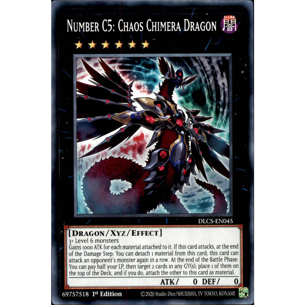 Number C5: Chaos Chimera Dragon DLCS-EN045 Yu-Gi-Oh! Card from the Dragons of Legend: The Complete Series Set