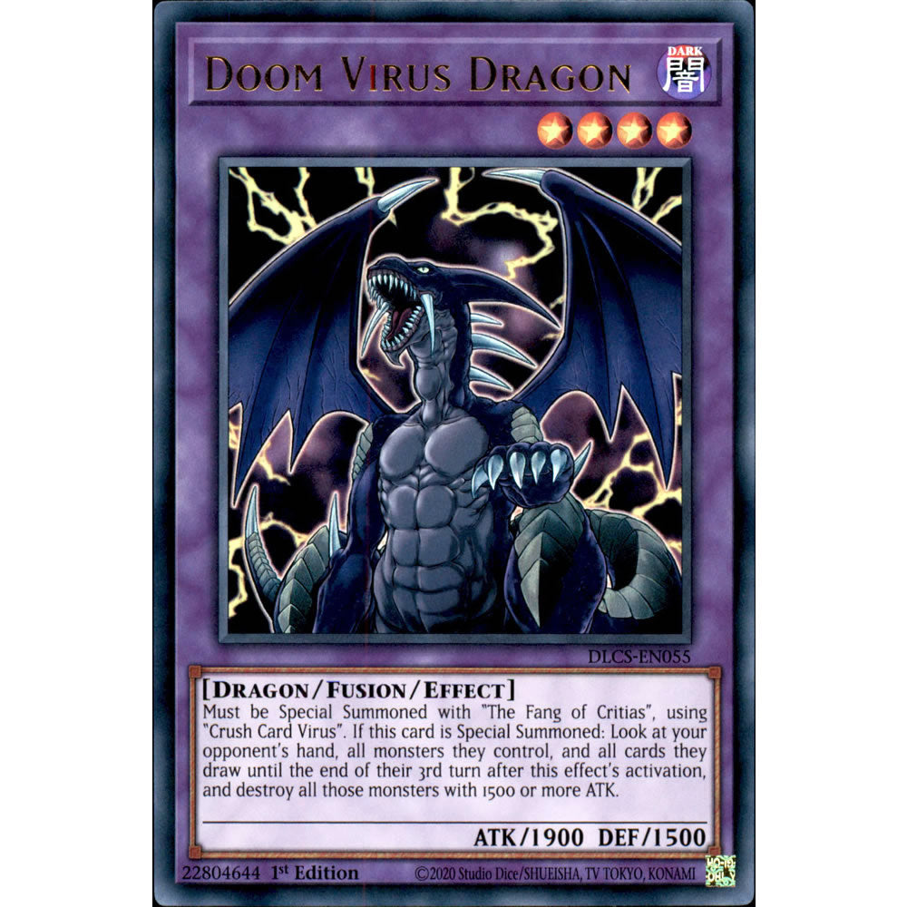 Doom Virus Dragon DLCS-EN055 Yu-Gi-Oh! Card from the Dragons of Legend: The Complete Series Set