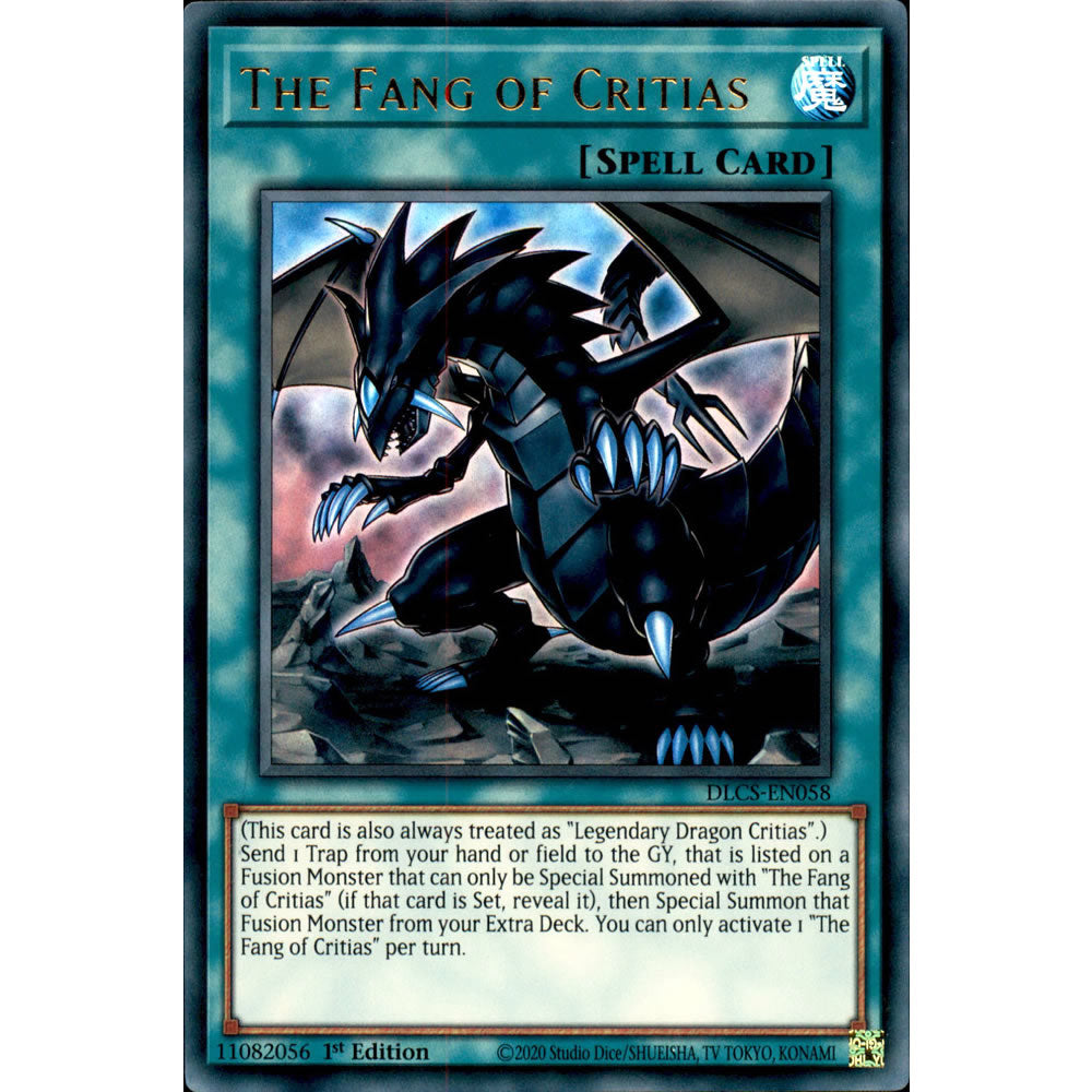 The Fang of Critias DLCS-EN058 Yu-Gi-Oh! Card from the Dragons of Legend: The Complete Series Set