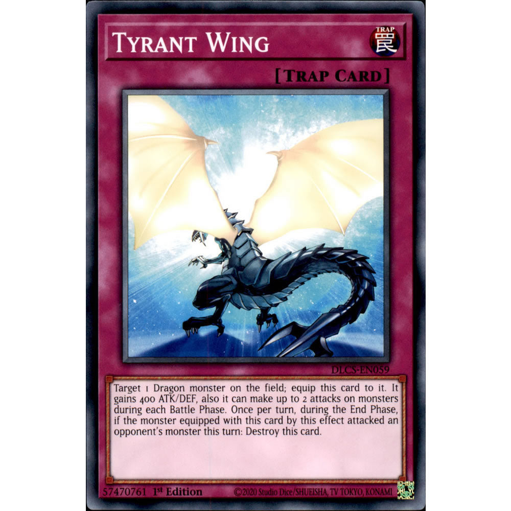 Tyrant Wing DLCS-EN059 Yu-Gi-Oh! Card from the Dragons of Legend: The Complete Series Set