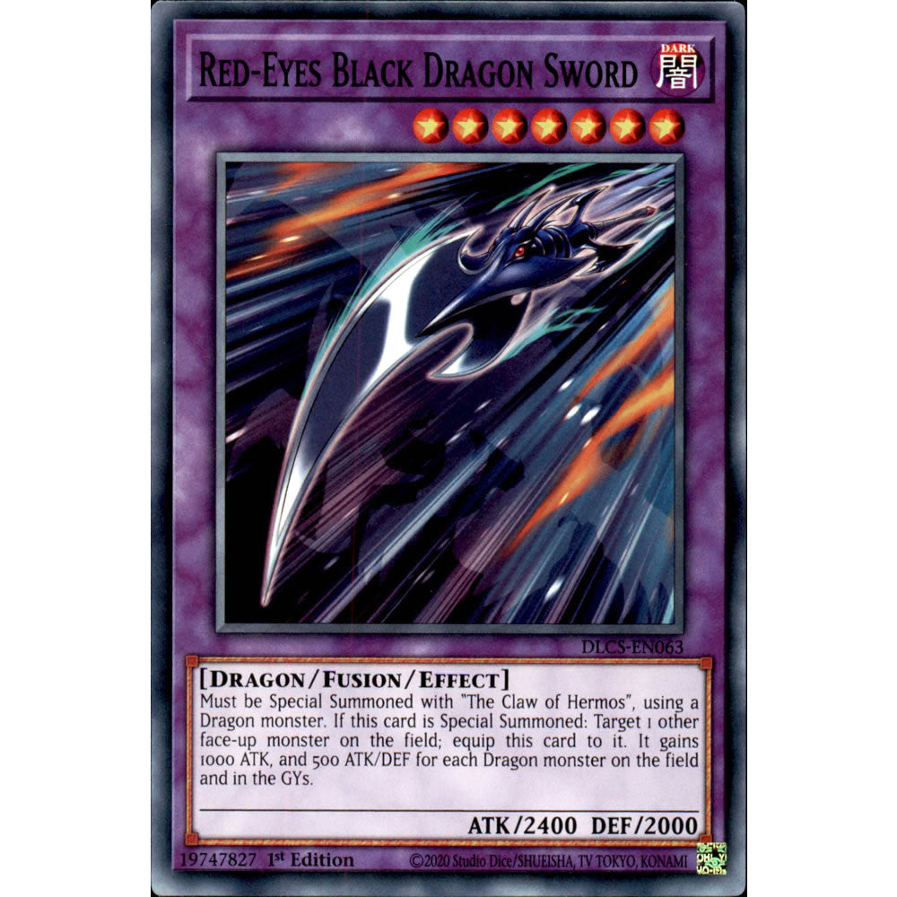 Red-Eyes Black Dragon Sword DLCS-EN063 Yu-Gi-Oh! Card from the Dragons of Legend: The Complete Series Set