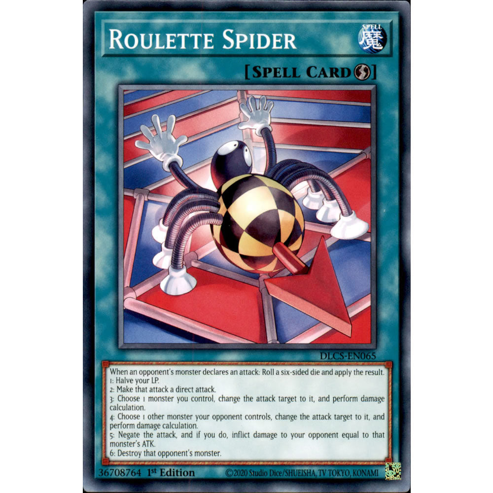 Roulette Spider DLCS-EN065 Yu-Gi-Oh! Card from the Dragons of Legend: The Complete Series Set