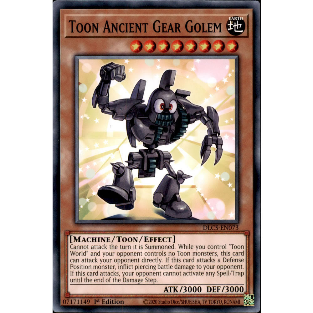 Toon Ancient Gear Golem DLCS-EN073 Yu-Gi-Oh! Card from the Dragons of Legend: The Complete Series Set