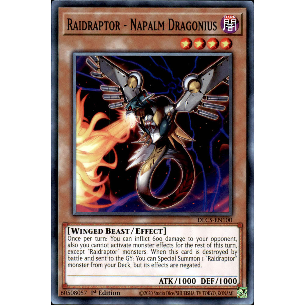 Raidraptor - Napalm Dragonius DLCS-EN100 Yu-Gi-Oh! Card from the Dragons of Legend: The Complete Series Set