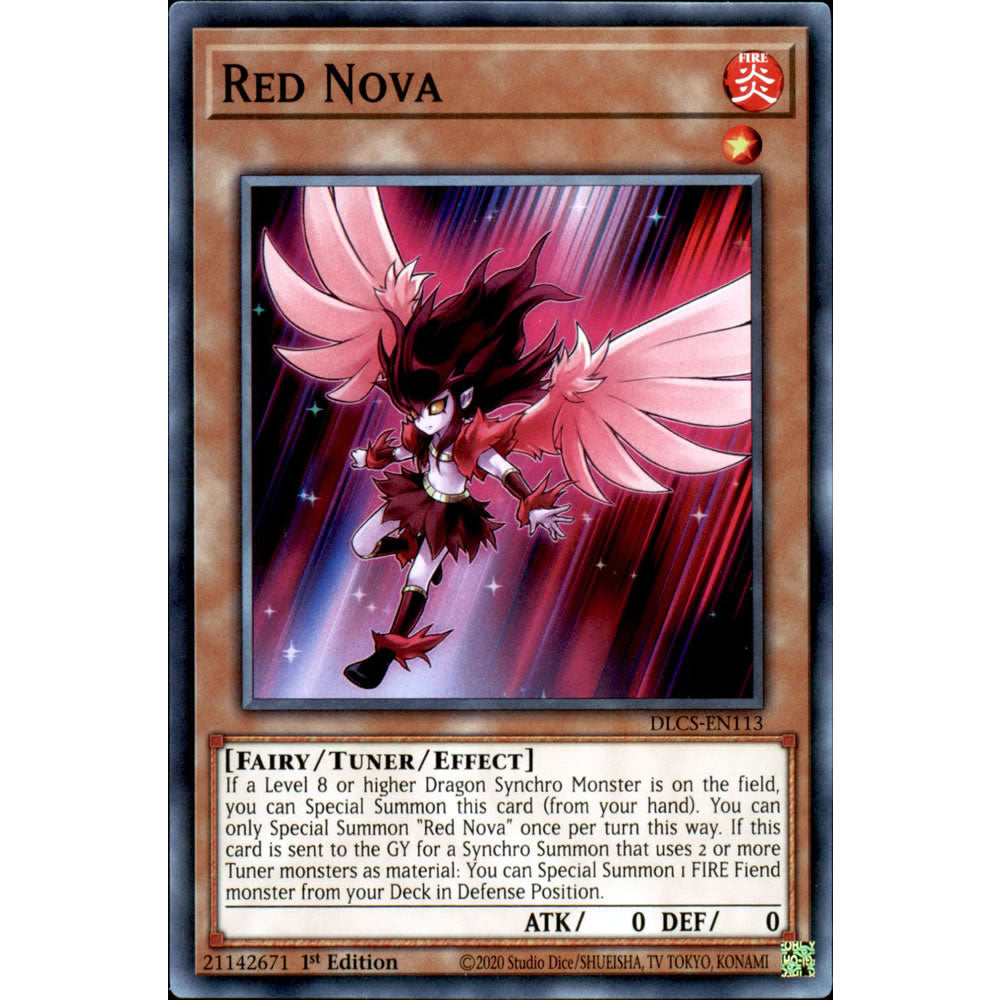 Red Nova DLCS-EN113 Yu-Gi-Oh! Card from the Dragons of Legend: The Complete Series Set