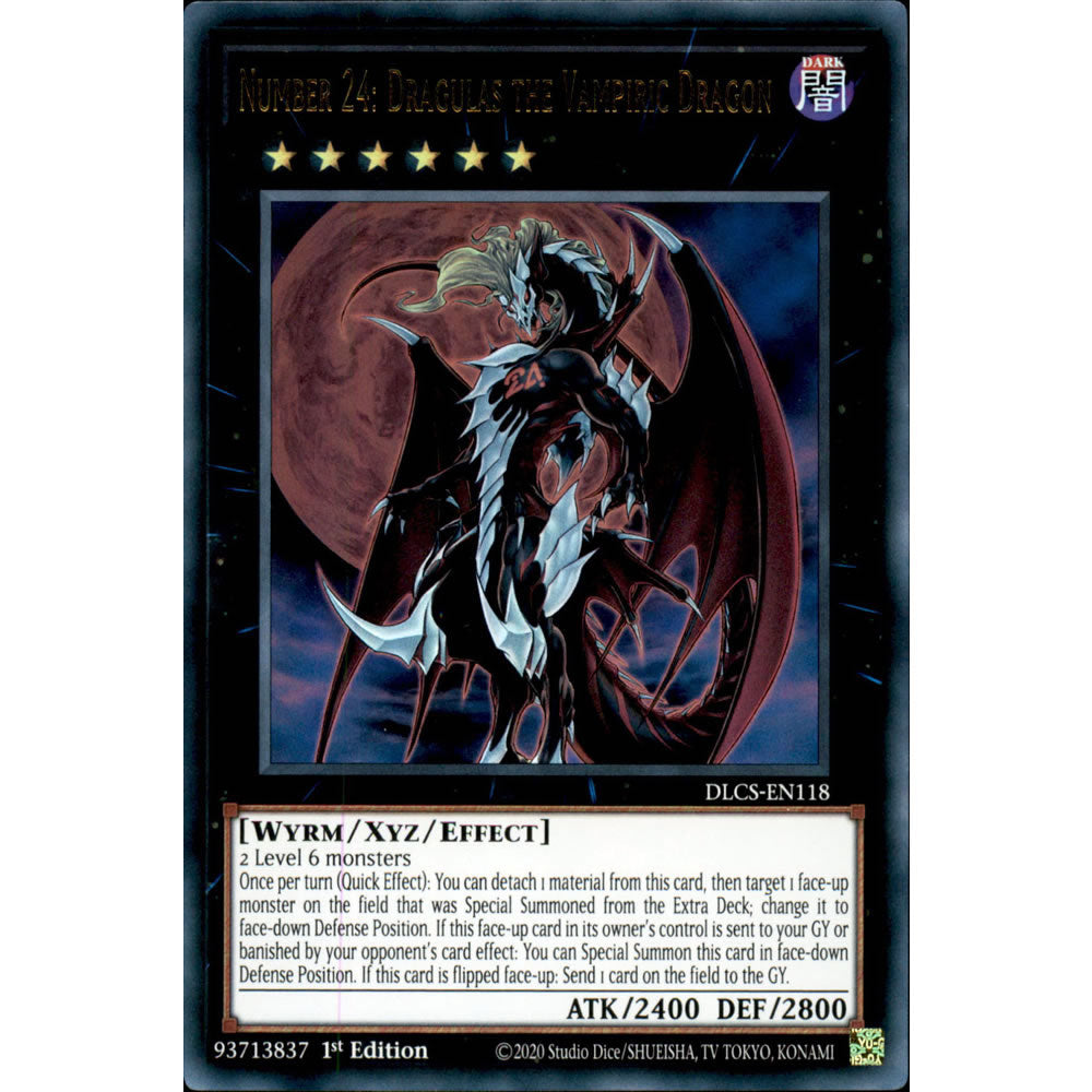 Number 24: Dragulas the Vampiric Dragon DLCS-EN118 Yu-Gi-Oh! Card from the Dragons of Legend: The Complete Series Set