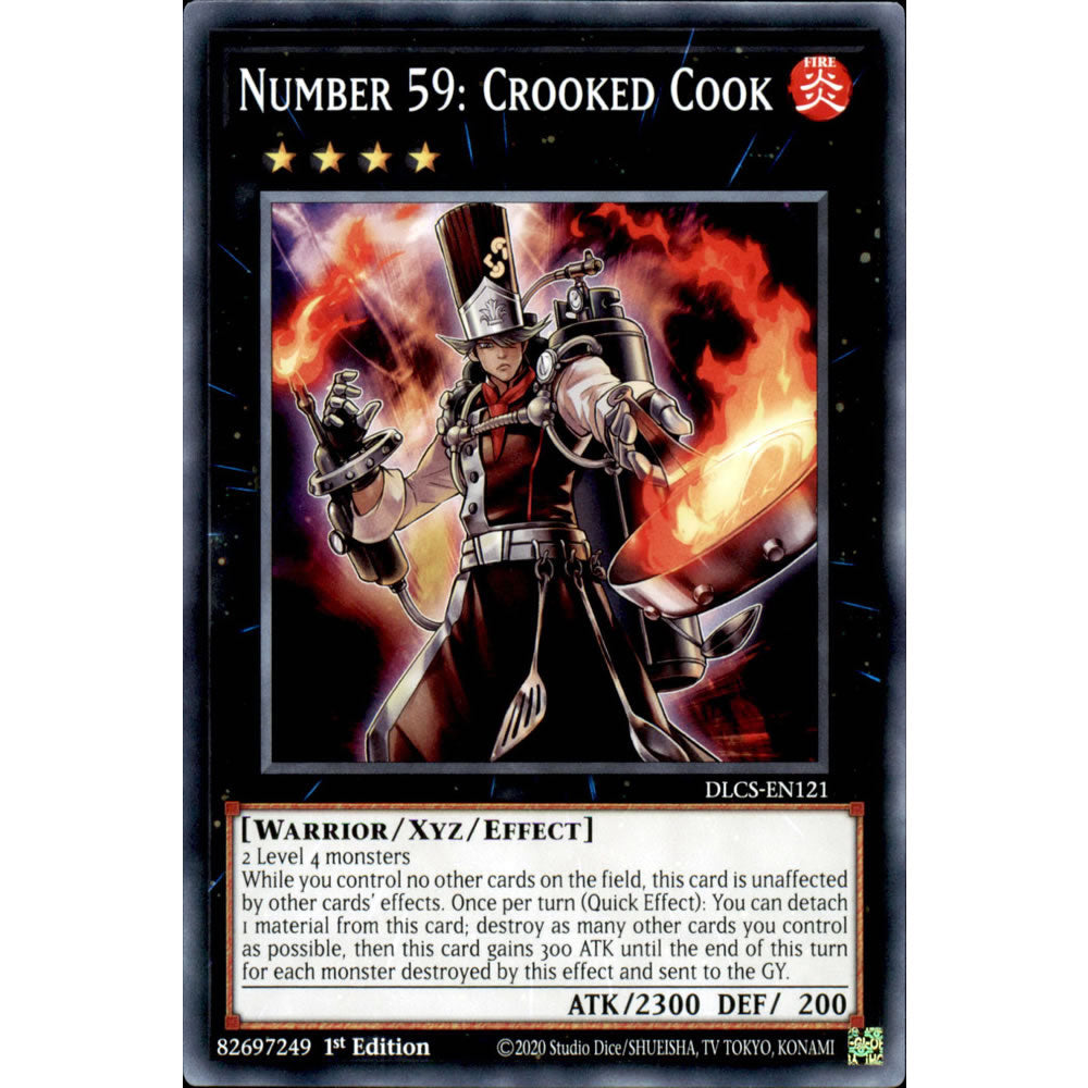 Number 59: Crooked Cook DLCS-EN121 Yu-Gi-Oh! Card from the Dragons of Legend: The Complete Series Set