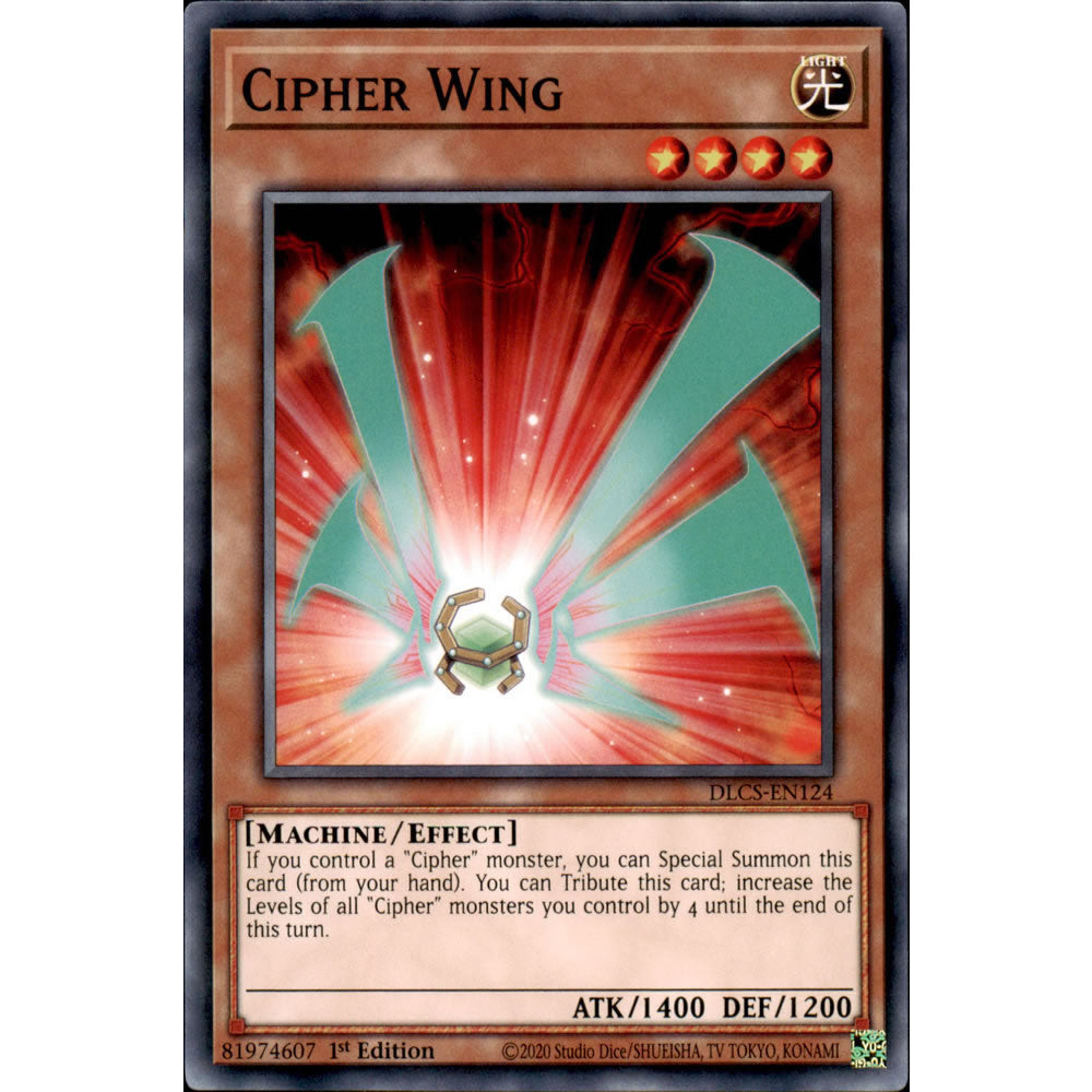 Cipher Wing DLCS-EN124 Yu-Gi-Oh! Card from the Dragons of Legend: The Complete Series Set